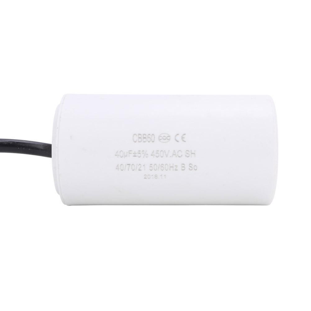 

CBB60 EcO friendly Motor Running Capacitor 450V 40uf ESR 0.2 for Electric Household Appliance