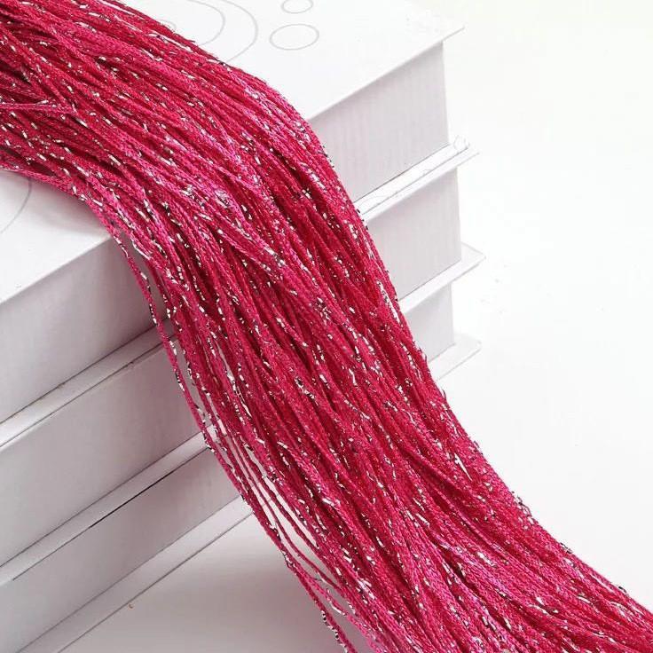 Glitter Door String Curtain Silver Ribbon Shiny Tassel Flash Line Curtain Valance for Window Room Home Decoration