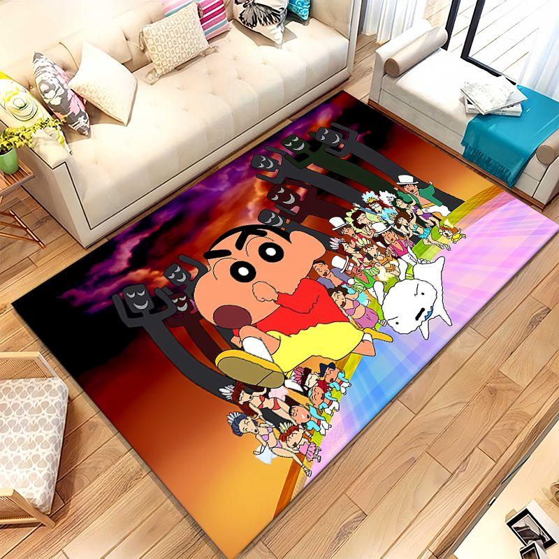 Funny C-Crayon Shin-chans Cartoon Soft Non-Slip Large Area Rug for Living Room,Bedroom Playroom Carpet Mat for Sofa,Home Decor