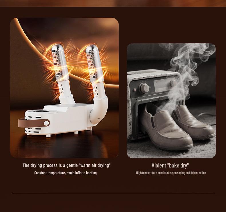 Smart Home Shoe Dryer with Timer - Dehumidifies, Deodorizes, and Sterilizes