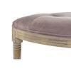 Lavice - DKD Home Decor - Samet a dřevo hevea - Růžová/přírodní - Klasický styl - Snadná montáž