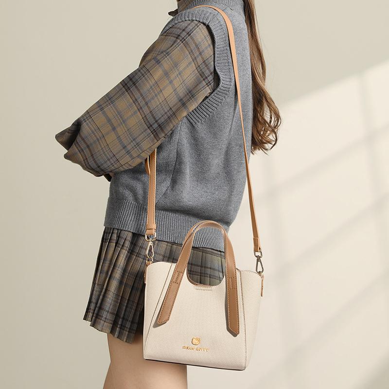 New Sanrio Hello Kitty Synthetic Leather Shoulder Bag, Crossbody Bag, Handbag Regular Women's Khaki HHF41114