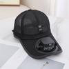Summer Mesh Chargeable Fan Baseball Cap for Men Women Adjustable Breathable Caps Quick Dry Running Hat Cap for Outdoor Sports