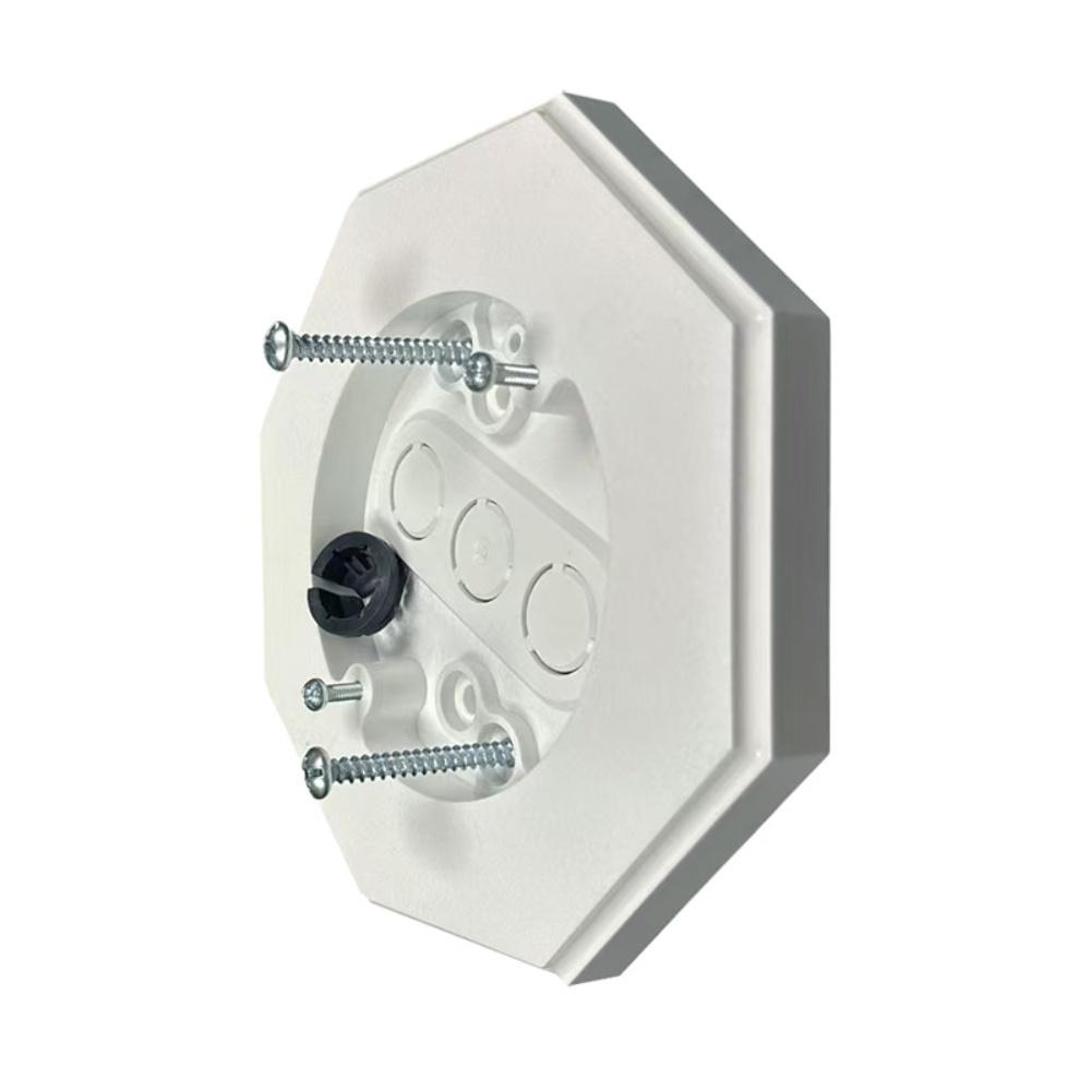 Octagonal Wall Mounting Kit 1/2 Inch For Vertical Siding Outdoor White Plastic Lamp Installation Base Home Garden Tool