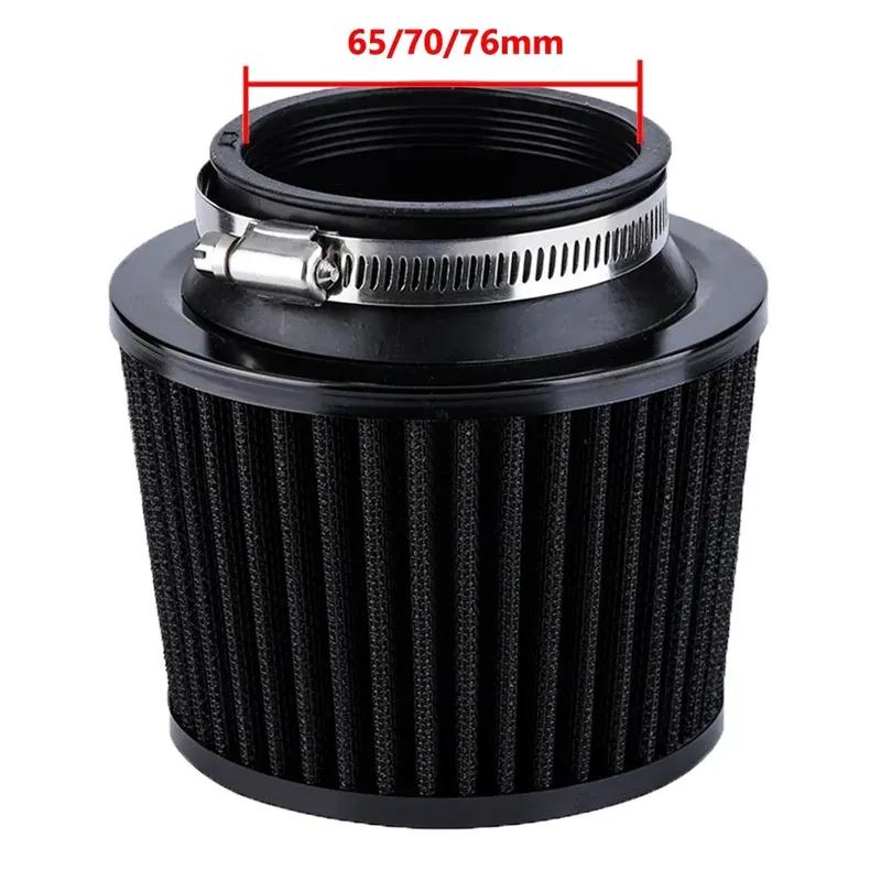 Universal High Flow Cold Air Intake Filter 63/70/76mm Car Air Filters Induction Kit Racing Sport Mesh Filter Cone Car Accessory