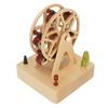 Wooden Musical Box Beech Ferris Wheel Model Handmade Music Box Gift for Christmas Birthday