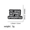 Motivational Cartoon Medal: Creative Metal Brooch with English Lettering for Clothing Accessories