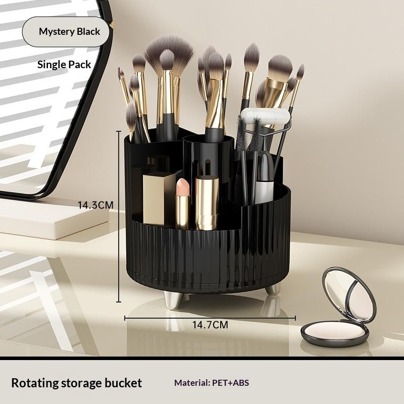 Cosmetic Storage Rack Desktop Makeup Organizer Makeup Brush Holder With Rotating Base For Makeup Brush Lipstick Storage Case