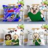 Funny Bbangbbangs Diary Pillow Case Sofa Living Room Bedroom Double-sided Printing Square Cushion Nap Time Cushion Cover