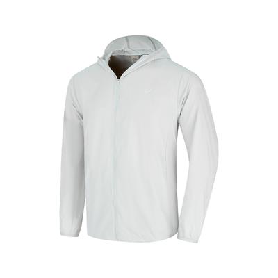 Sports Lifestyle Series Hooded Zipper Solid Color Long Sleeve Jacket Men Jackets Gray 2011D426-020