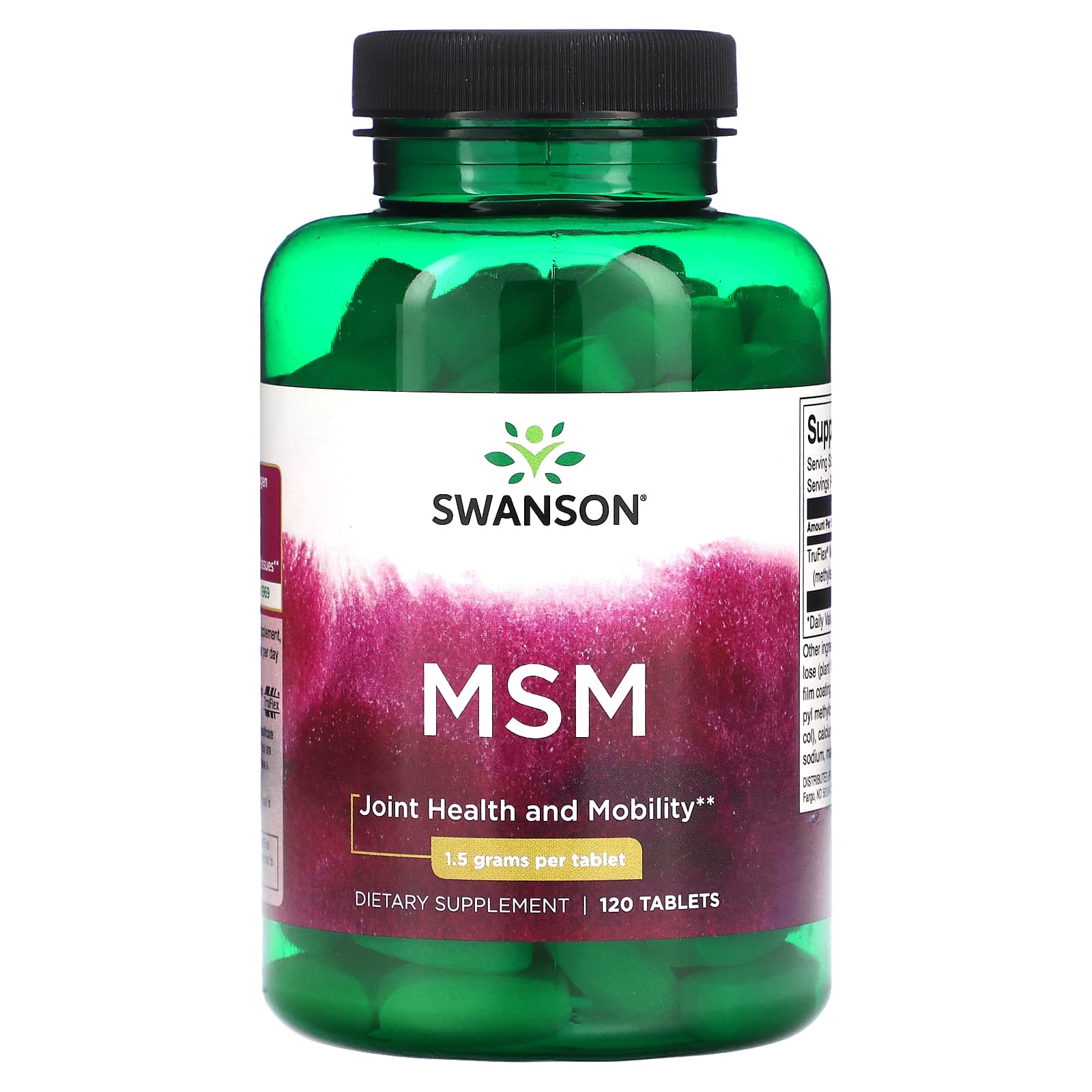 

Msm, 1,500Mg, 120 Tablets