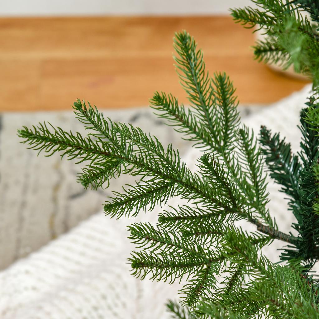6FT Artificial Christmas Tree with Pine Cones, Holiday Home Xmas Decoration Automatic Open, Green