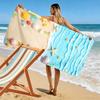 Colorful Beach and Seashell Pattern Beach towel quick-drying for travel outdoor sports jogging beach and swimming