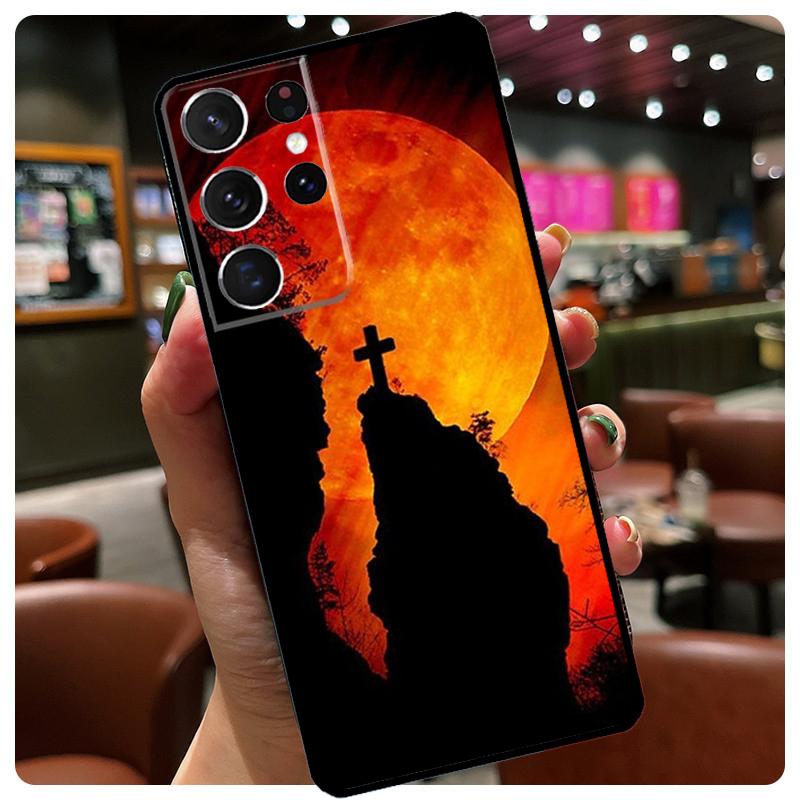 

Jesus Cross Silicone Case For Samsung Galaxy S23 S22 Ultra S21 S20 FE S8 S9 S10 Plus Note 20 Ultra Cover Galaxy S10