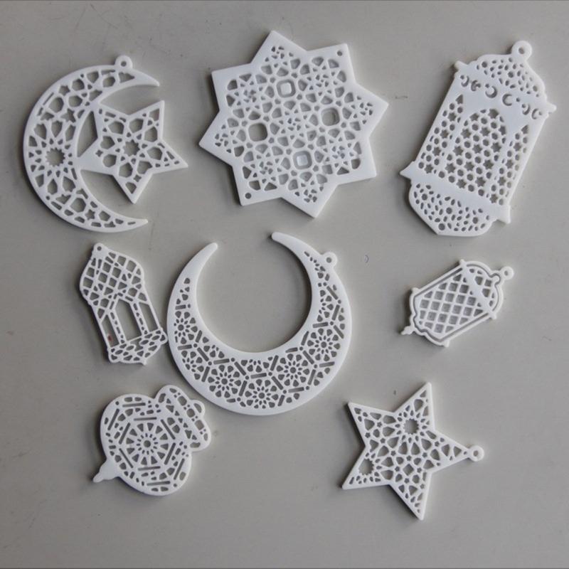Silicone Crafting Mold Moon and Star Pendant Making Molds Silicone Crafting Supply Eid Theme for Jewelry and Home Decors