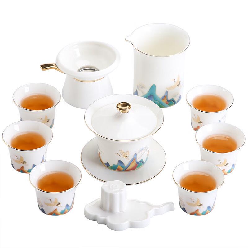 Denor Aililai GS-1 Auspicious Mountain Crane 12-Piece Tea Set