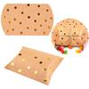 50/100Pcs Kraft Paper Pillow Candy Box Foldable Gift Box Thank You Treat Boxes For Wedding Baby Shower Birthday Party Supplies