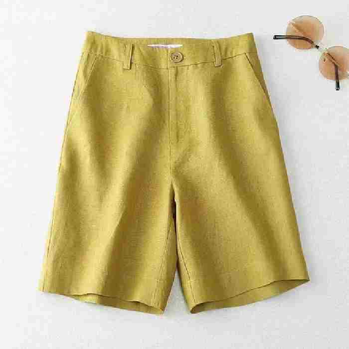 Women's Summer High-Waisted Casual Wide-Leg Pants Solid Color Straight-Leg Cropped Pants