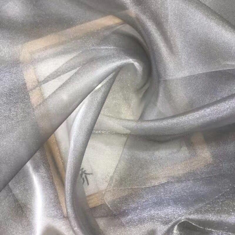 Cloudy Chiffon Fabric with Sheen Slightly Stiff Texture Suitable for Wedding Dresses Formal Gowns and Designer Clothing Fabrics