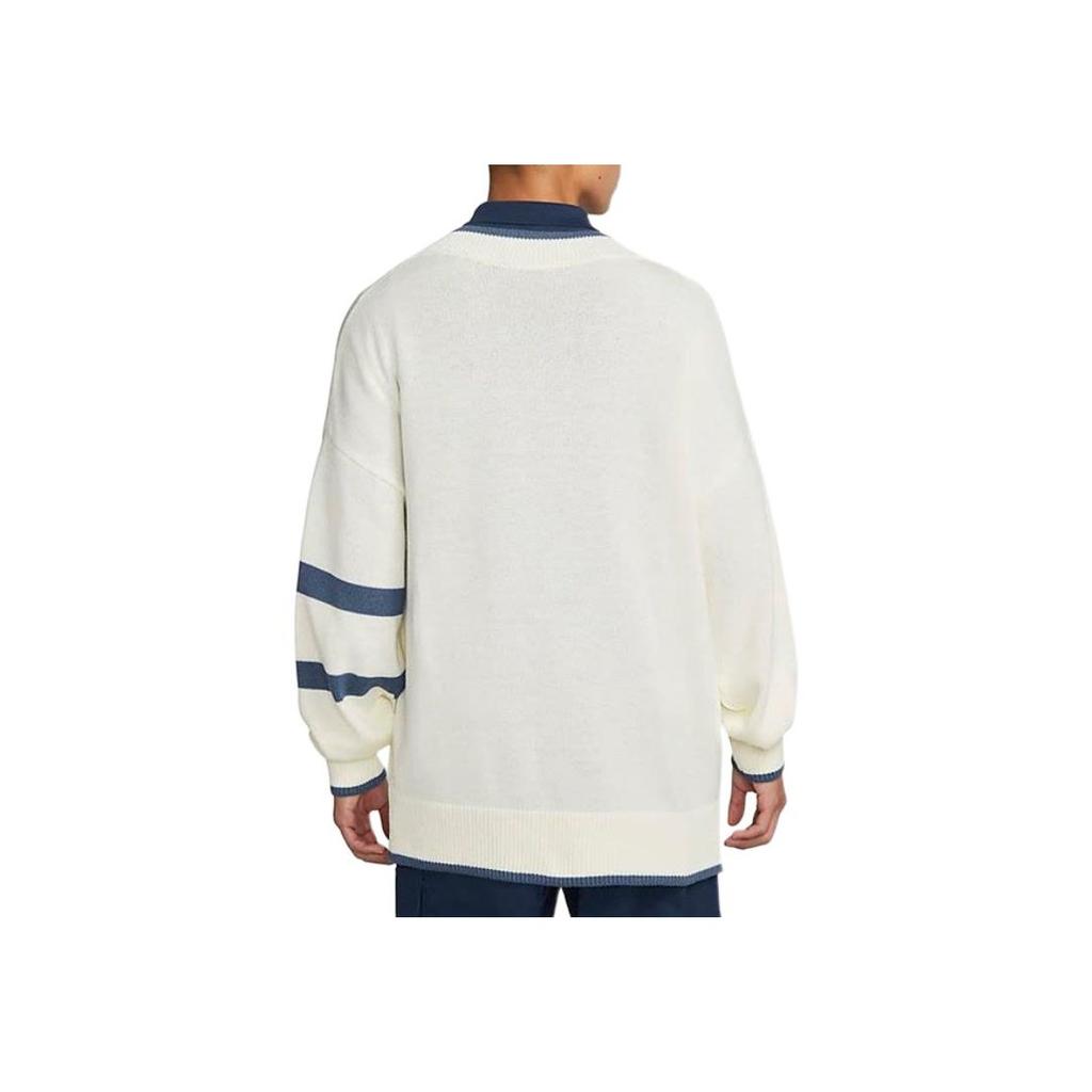 Nike SS23 Striped Print Pullover Sweater Men Tops Beige DX0009-133