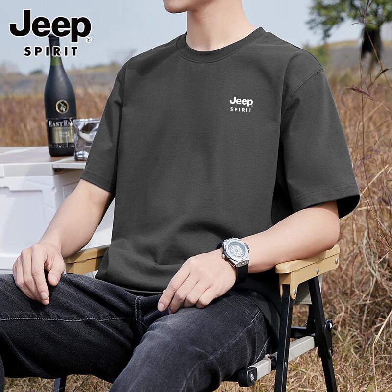 JEEP SPIRIT Men's 220G Cotton Loose-Fit T-Shirt