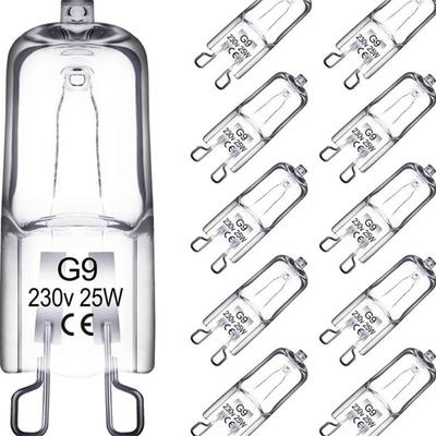 10PCS G9 Halogen Bulbs 220V Eco-Friendly LED Lamp Inserts Beads Crystal Design Available In Multiple Watts 18W-60W