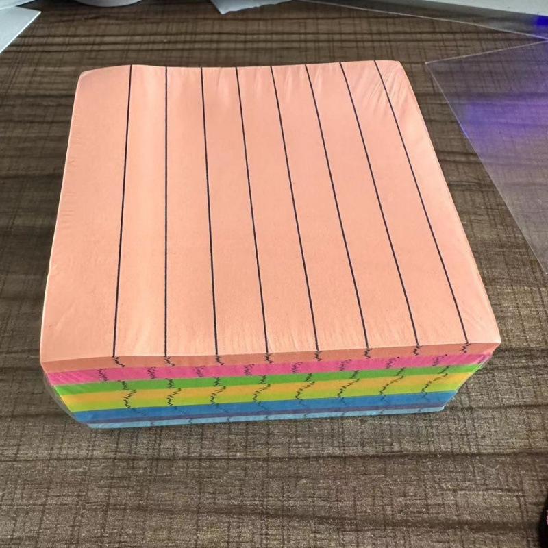 Fluorescent Colored Sticky Notes 3x3 Inch Student Memo Strips, N-Times Stick, Hot Selling Notepad