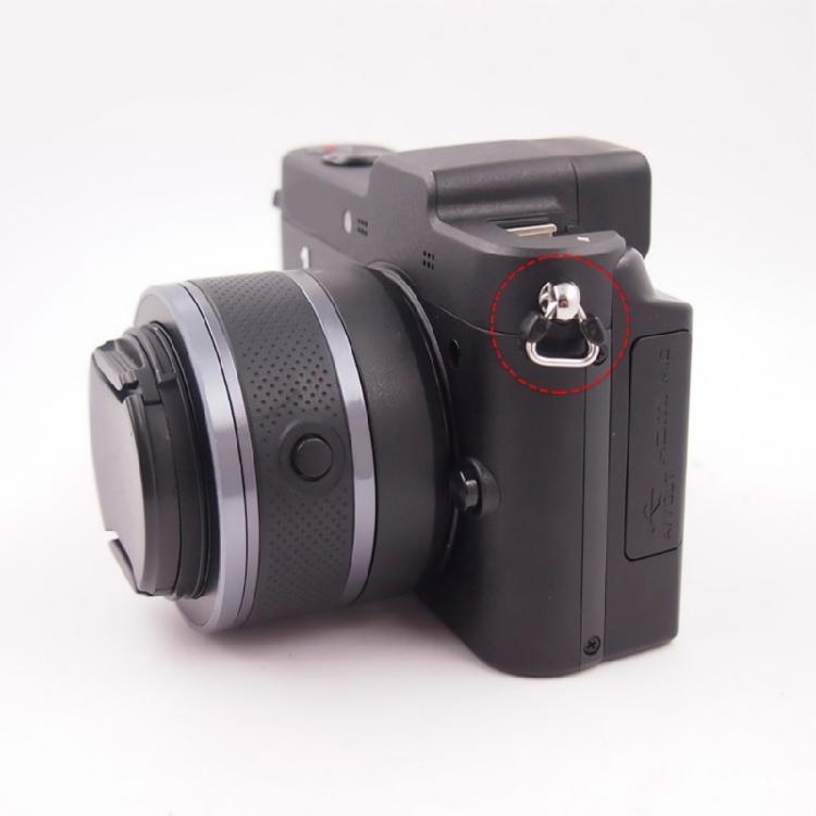 2Piece Set Of Camera Straps Triangles Split Rings Stainless Steel with Scratch Resistant Caps