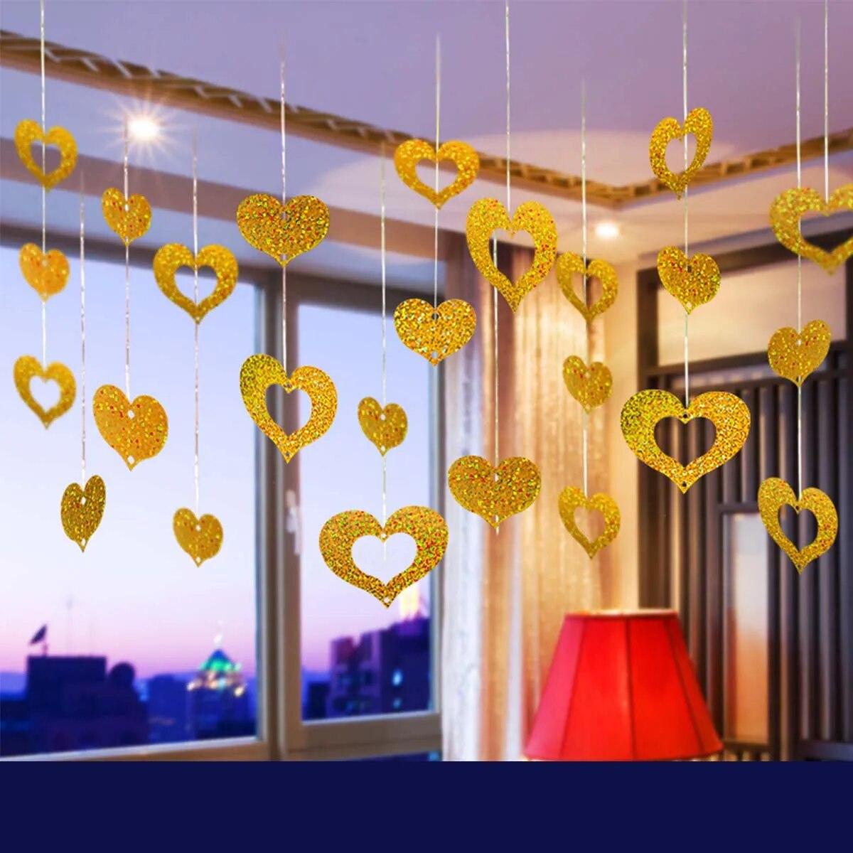 

100 шт. Свадебные украшения на день рождения, вечеринка, украшение, воздушный шар, дождь, шелковые блестки, подвеска, свадебные принадлежности, украшение свадебной комнаты золотистый
