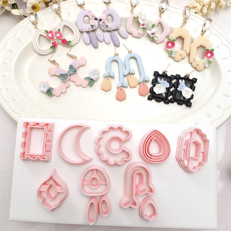 Unique Shaped Polymer Clay Molds Clay Cutting Molds Tools For Diy Earring Jewelry Ornaments