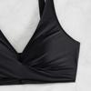 Solid Ruched High Waist Sexy Bikini Set Elegant Slimming Two Piece Swimwear