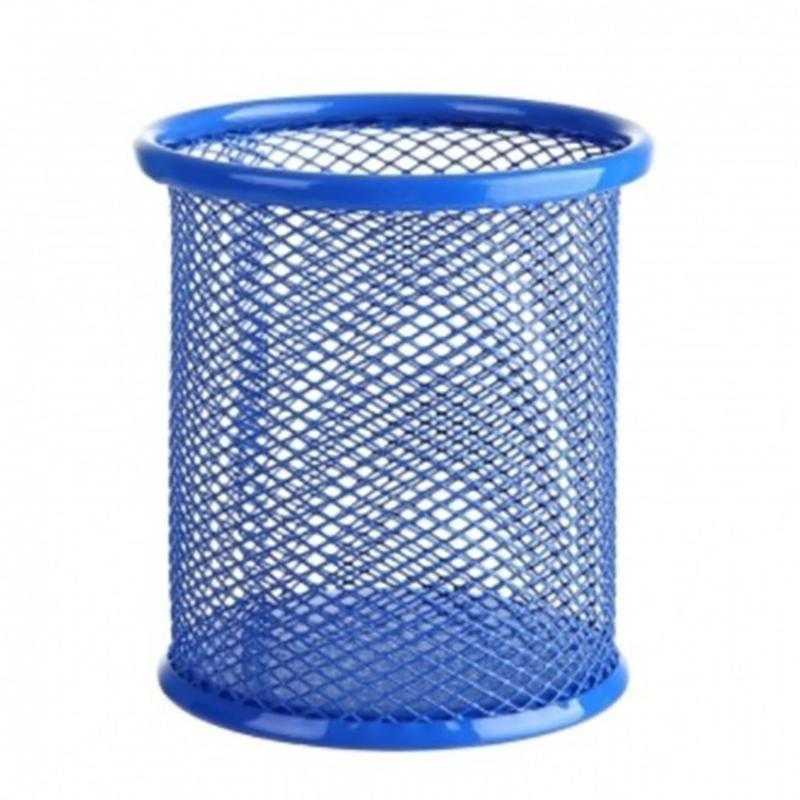 Multifunction Round/Square Mesh Pen Pot Multicolor Pen Holder Desk Tidy Stationery Organiser Pencil Storage Stationery Organiser