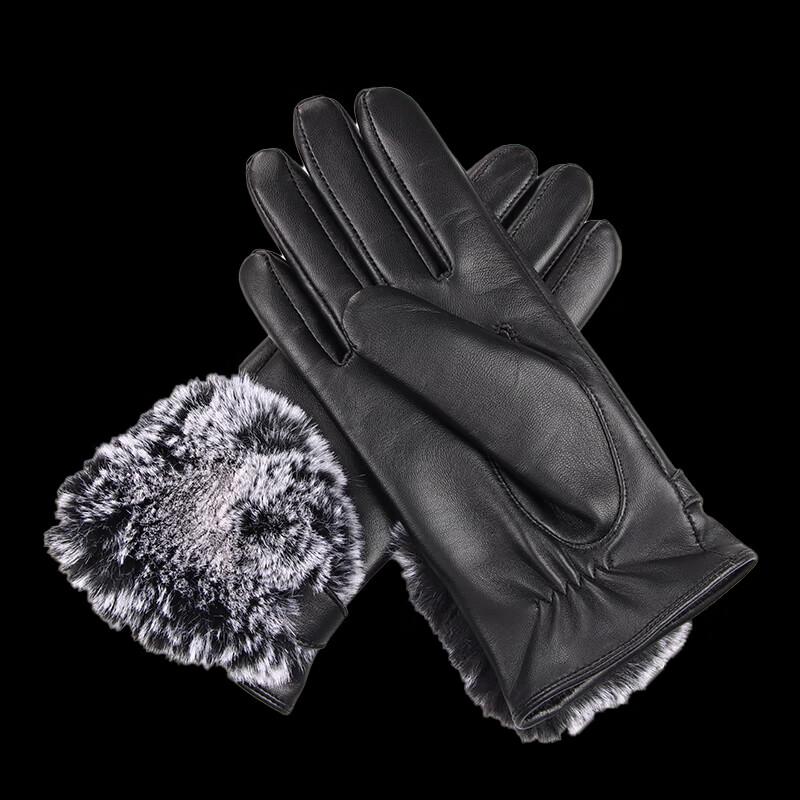 Hengyuanxiang Women's Sheepskin Touchscreen Winter Gloves