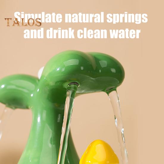 Fântână automată de apă pentru pisici de 1,5 l Dispenser de băut pentru animale de companie din ceramică Bol de apă ultra-liniștit pentru animale de companie cu sistem de filtrare pentru pisici de interior câini