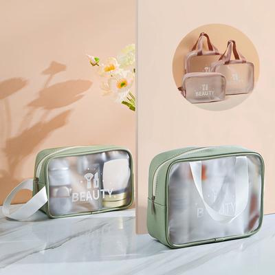 Cosmetic Storage Bag High Capacity Waterproof Frosted Toiletry Cosmetic Bag Travel Supplies