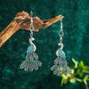 Bohemian Ethnisch Lang Blau Acryl Kristall Wassertropfen Ohrringe für Damen Retro Temperament Geometrisch Hängende Ohrringe Schmuck