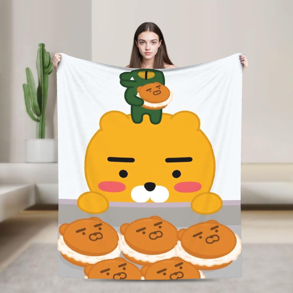 K-Kakaos F-Friends Plush Blanket Kids Flannel Throw Blanket For Couch Chair Soft Custom Quality Bedspread Gift Idea