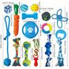 15PCS Dog Toys for Aggressive Chewers,Durable Rope Tug-of-War Chew Sticks &Unbreakable Rubber Balls for Small Medium Large Breed