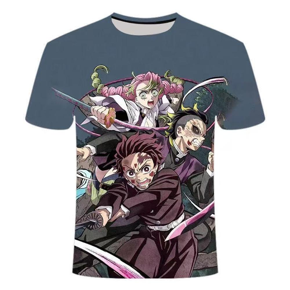 Summer Anime Stove Demon Slayer 3D Print T-Shirt Children Fashion Top Casual