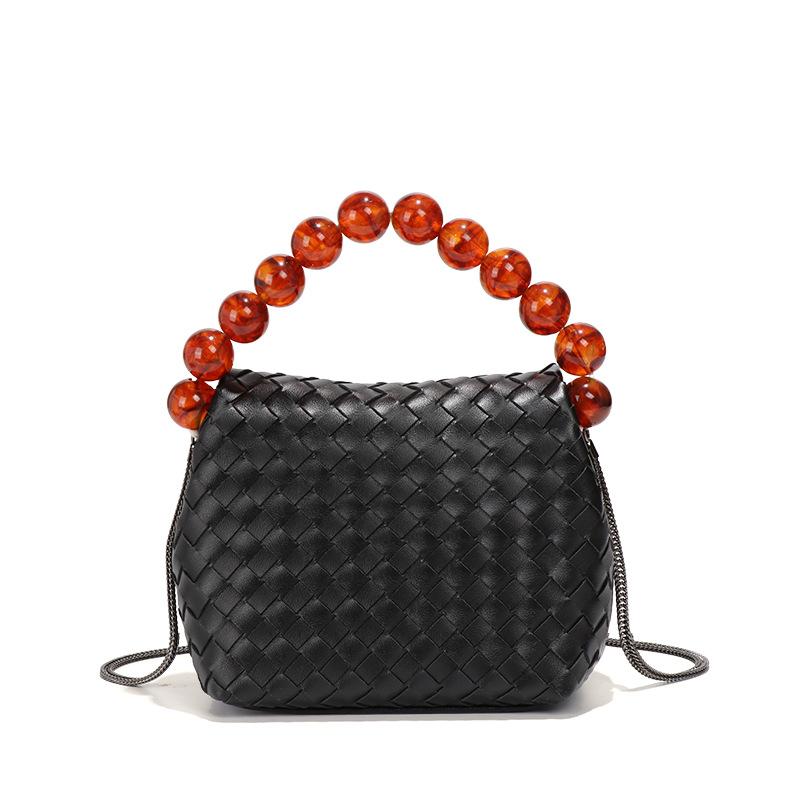 Niche Design Bag, Fresh and Elegant Macaron-colored Artistic Lady, Pearl Handle Lunch Box Bag, Single-shoulder Crossbody Bag