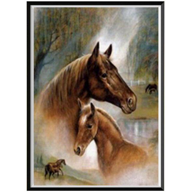 5D Diamond Painting Animal DIY Round Diamond Steed Embroidery Puzzle Mosaic Pattern Children