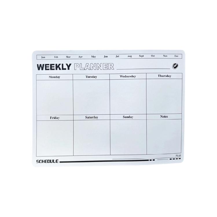 Erasable Refrigerator Planner with Slip Resistant Magnets And Clear Layout Magnetic Calendar Whiteboard For Households