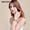 Sanda Women's Fashion Quartz Watch with Leather or Steel Strap - Waterproof and High-End Design.