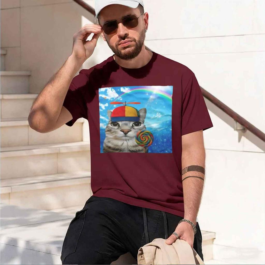 Happy Eamcore Tshirt Funny Rot Tee Silly Kitten Humor Tshirt Casual Short Sve Round Ne S 2026 New Model Shortsleeve Crewneck T