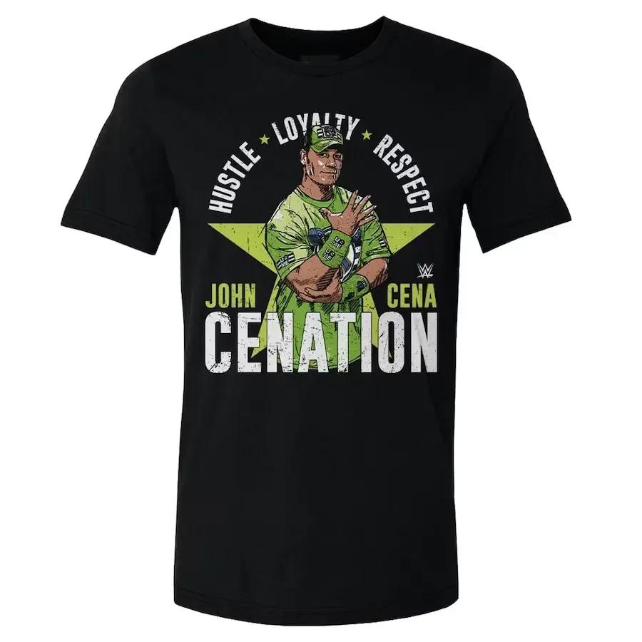 Round Neck Wrestler John Cena Graphic 3D Printed Top Short Sleeved Men's T-shirts - Soft Medium Stretch Polyester Fabric Summer Relaxed Fit Clothing