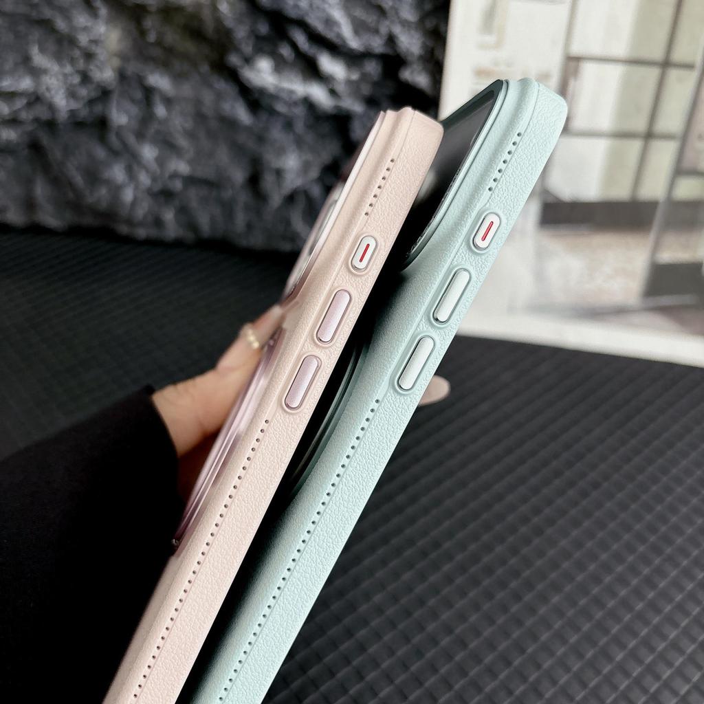 Lychee Pattern 360° Rotating Stand Magnetic Phone Case with Drop Protection for iPhone 17 Pro.