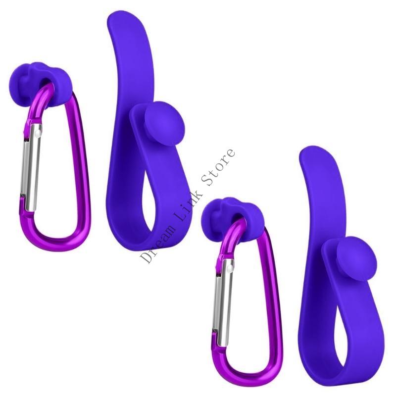 Q1FD Set Of 4 Lightweight Carabiner Clips And Holders Pendant Designed For Hole Bags Perfect For Travel And Hiking
