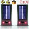 Solar Powered Ultrasonic Destroyer with Motion Sensor and Flash, Suitable for Repelling Dogs, Cats, Birds, Squirrels, Raccoons, Skunks, Mice, Moles