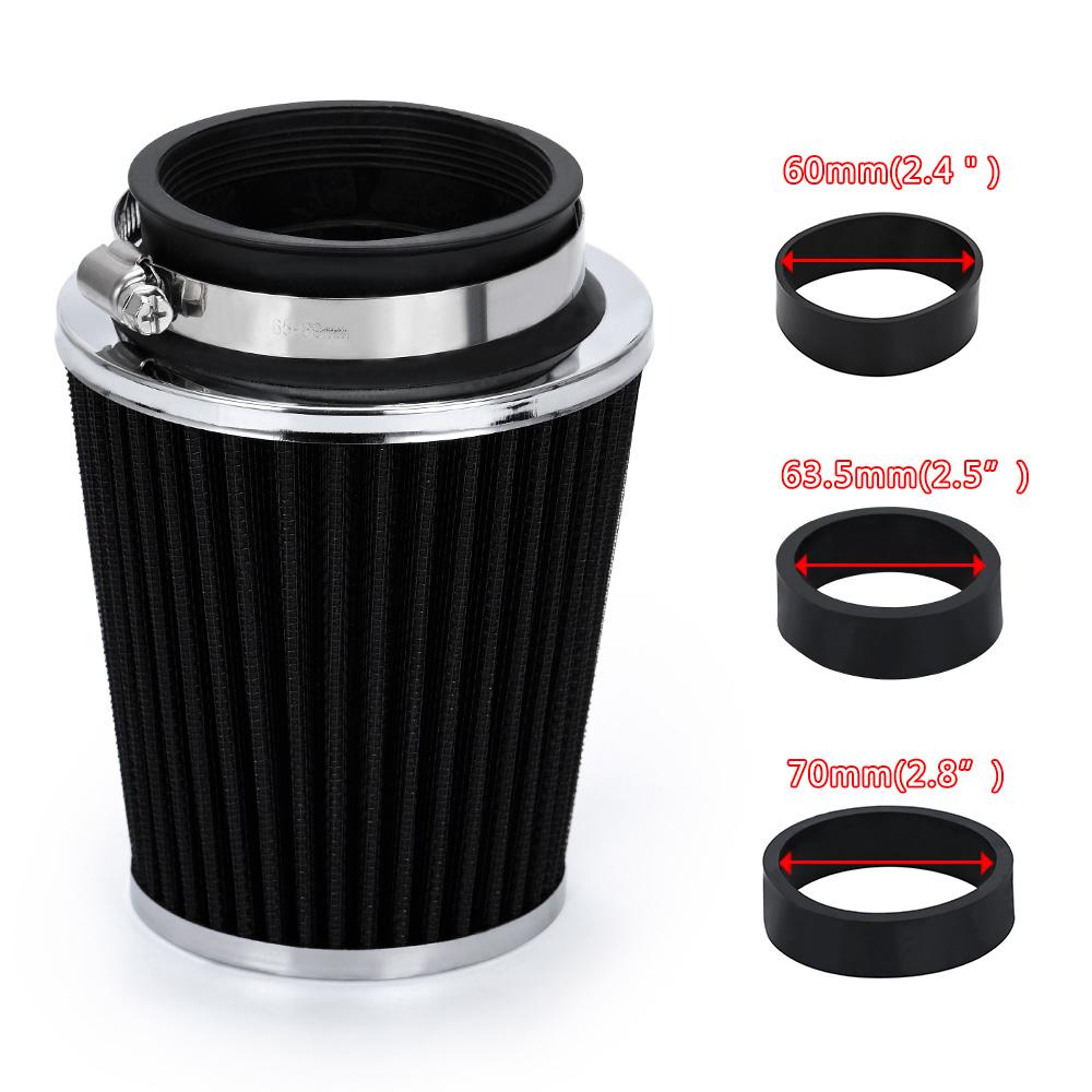 

Universal car high flow cold air intake air inlet air intake system mushroom head air filter neck 76mm / 70mm / 63.5mm / 60mm only air filter