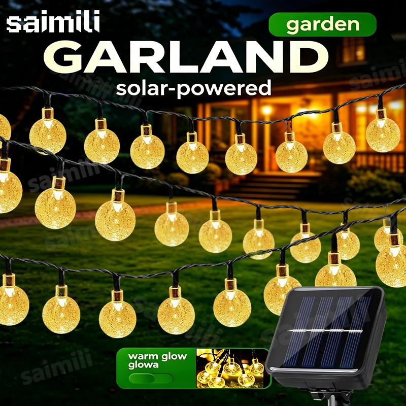 Outdoor Solar Crystal Ball Lights Waterproof Solar Decorative Ball for Garden Patio Decor Creates a Romantic And Warm Atmosphere